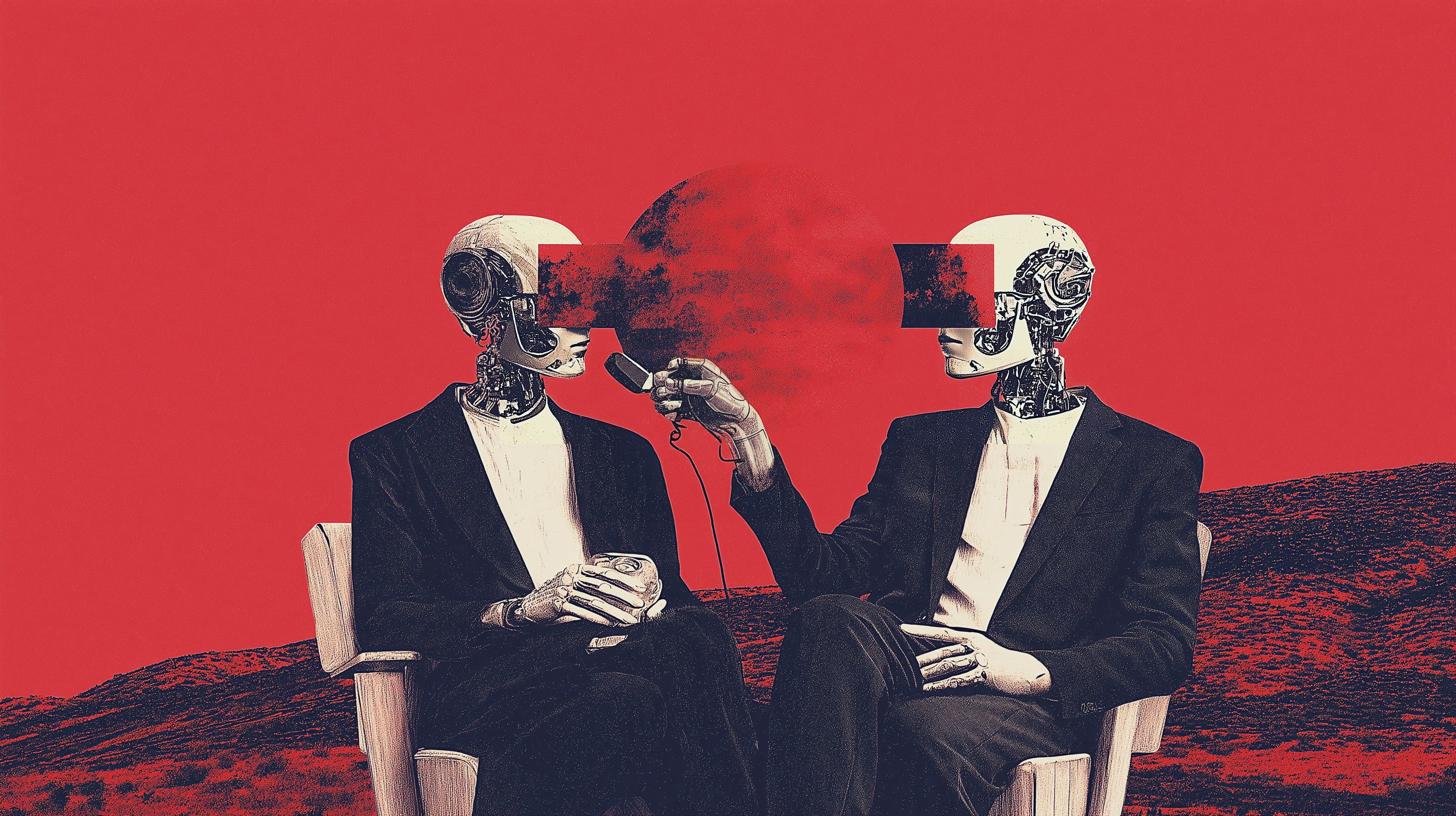 Two androids collaborating