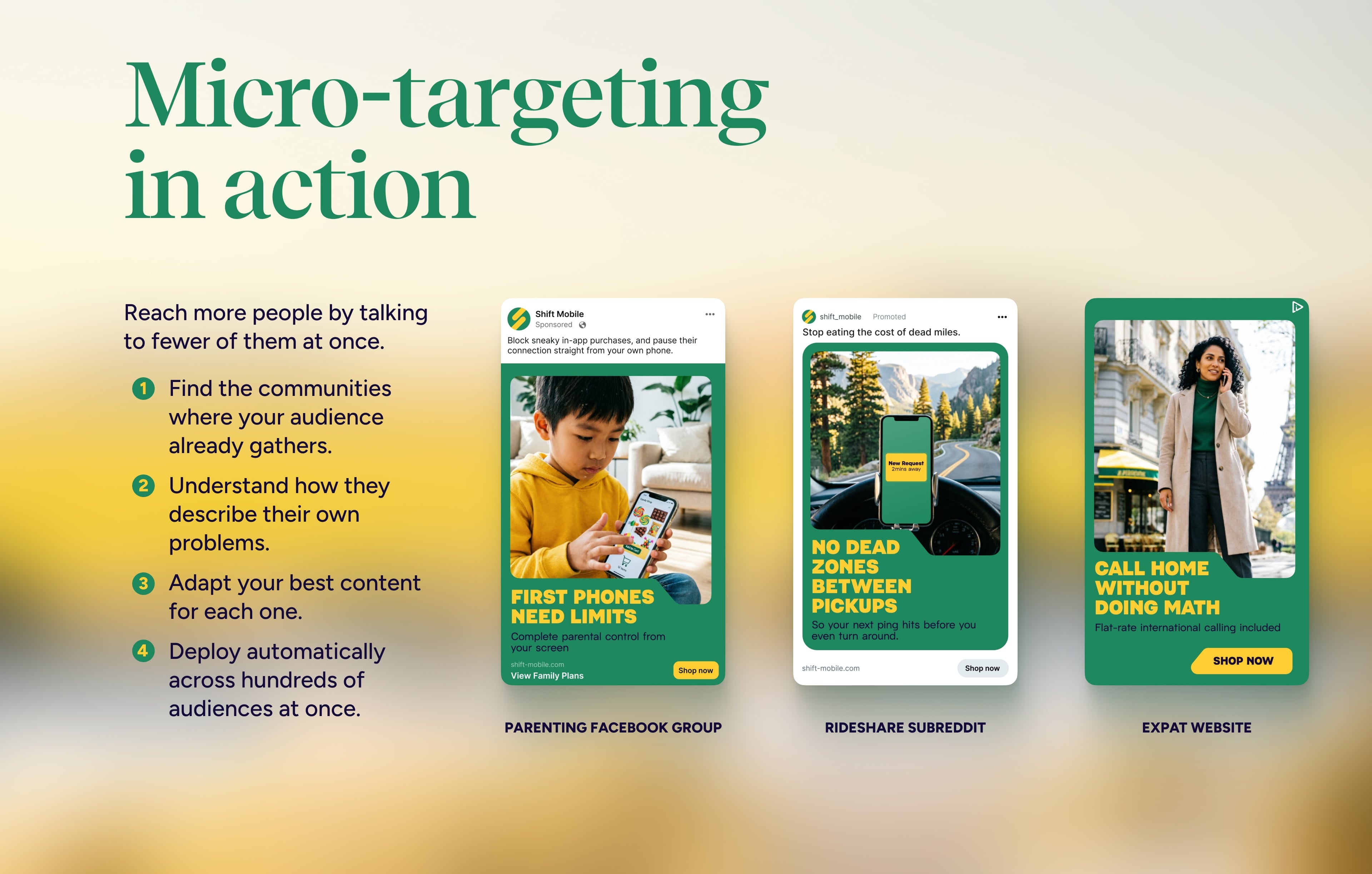 Micro-targeting  in action